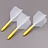 Cuesoul - ROST T19 Integrated Dart Flights - Big Wing - Clear Yellow - Dart Flights
