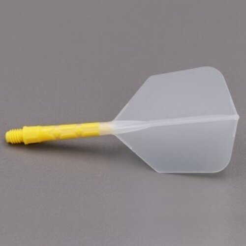 CUESOUL Cuesoul - ROST T19 Integrated Dart Flights - Big Wing - Clear Yellow - Dart Flights