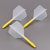 CUESOUL Cuesoul - ROST T19 Integrated Dart Flights - Big Wing - Clear Yellow - Dart Flights