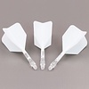 CUESOUL Cuesoul - ROST T19 Integrated Dart Flights - Big Wing - White Clear - Dart Flights