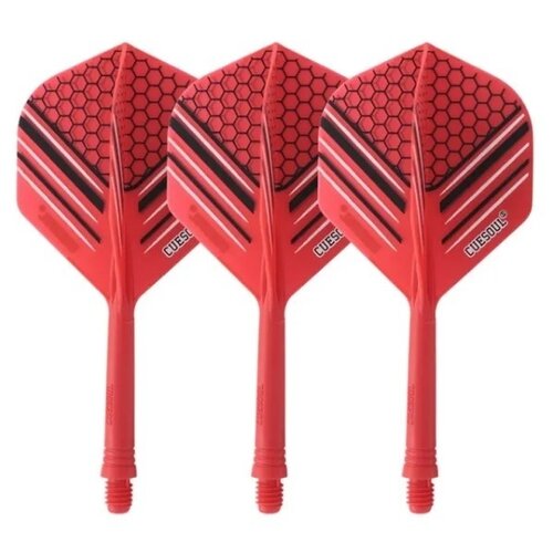 CUESOUL Cuesoul - Tero Flight System AK5 Rost Honnycombs Pattern - Red Standard - Dart Flights