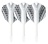 Cuesoul - Tero Flight System AK5 Rost Black Pattern - White Standard - Dart Flights