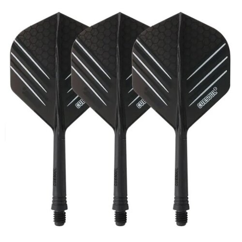 CUESOUL Cuesoul - Tero Flight System AK5 Rost Honnycombs Pattern - Black Standard - Dart Flights