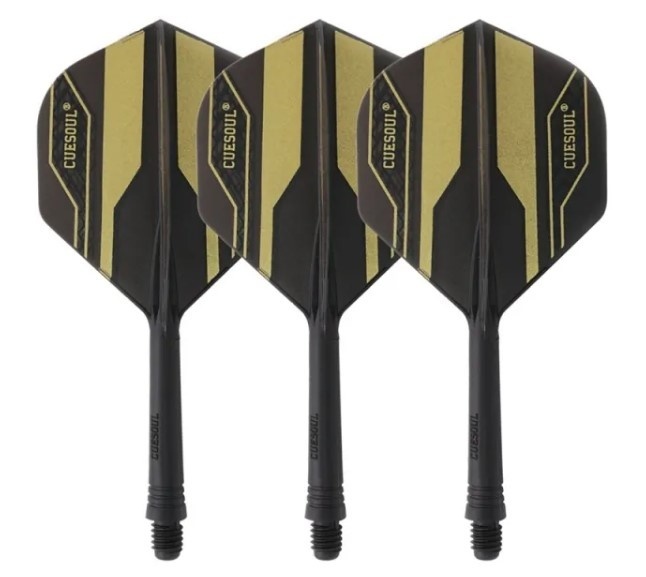 Cuesoul Flights AK5 Pear S Black - Set De 3 Plumes Pour Fléchettes