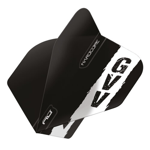 Red Dragon Red Dragon Gian van Veen Black with GVV logo Hardcore Standard - Dart Flights