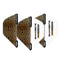 Red Dragon Peter Wright White & Bronze Hardcore Premium Standard - Dart Flights