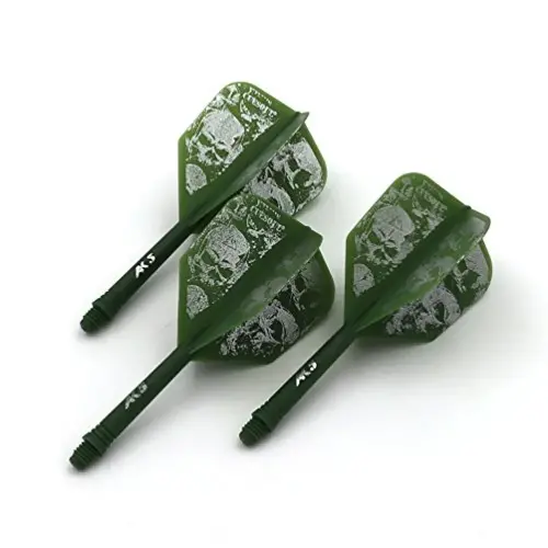 CUESOUL Cuesoul - ROST Integrated Dart Flights - Skeleton Green Shape - Dart Flights