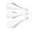 Cuesoul - TRAJ AK8 Integrated Dart Flights - Diamond Shape - White - Dart Flights
