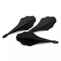 Cuesoul - TRAJ AK8 Integrated Dart Flights - Cloud Shape - Black
