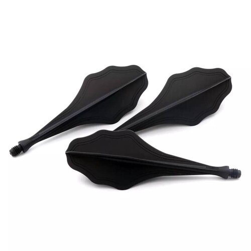 CUESOUL Cuesoul - TRAJ AK8 Integrated Dart Flights - Cloud Shape - Black - Dart Flights