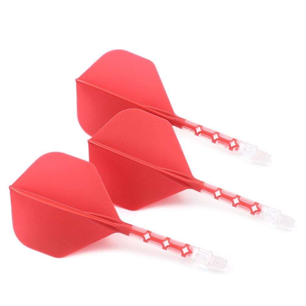 Cuesoul ROST T19 Integrated Dart Flights Standard Shape Clear Red