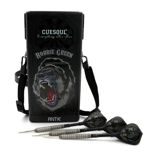 CUESOUL Cuesoul Robbie Green Oil Paint Silver 90% Dartpile