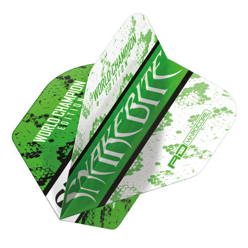 Red Dragon Red Dragon Peter Wright Hardcore Green White - Dart Flights