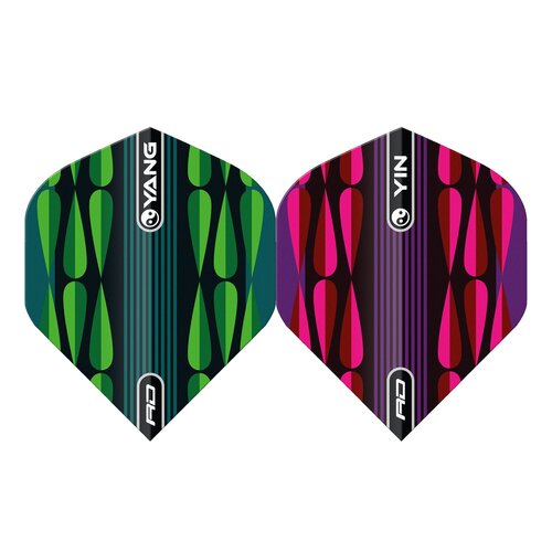 Red Dragon Red Dragon Yin Yang Pink Green - Dart Flights