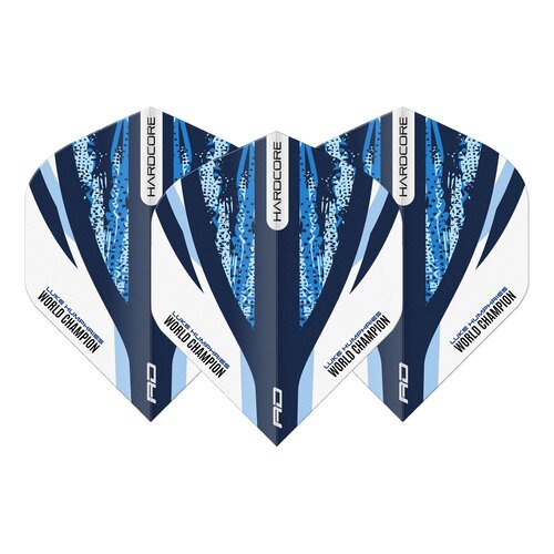 Red Dragon Red Dragon Luke Humphries White & Blue Hardcore Standard - Dart Flights