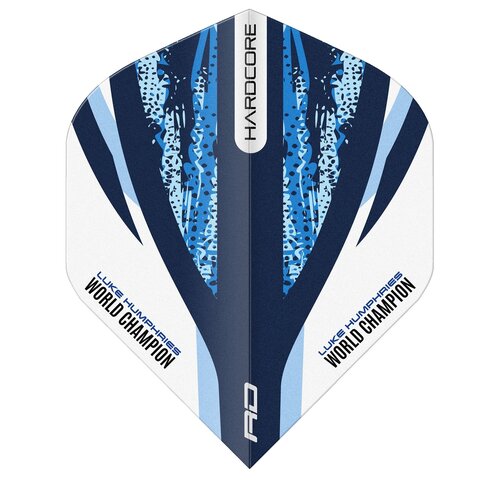 Red Dragon Red Dragon Luke Humphries White & Blue Hardcore Standard - Dart Flights