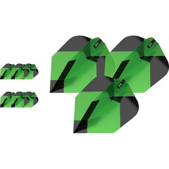 Target Tag 3 Set Black Green Ten-X - Dart Flights