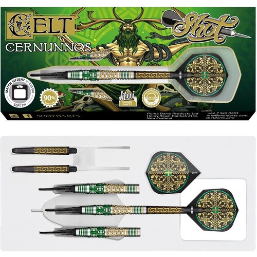 Shot Shot Celt Cernunnos 90% Soft Tip Dartpile