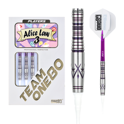 ONE80 ONE80 Alice Law III Purple 90% Soft Tip Dartpile