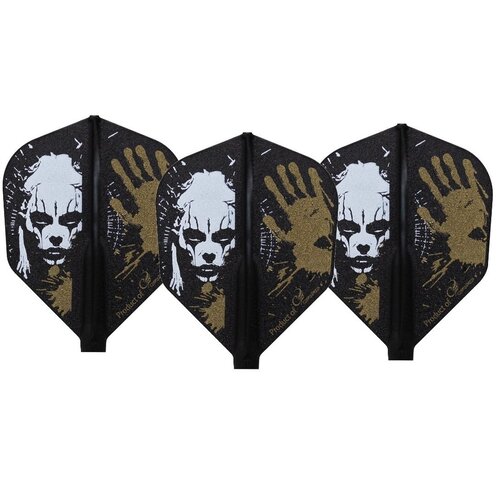 Cosmo Darts Cosmo Darts Fit Flight Evil Gold Shape - Dart Flights