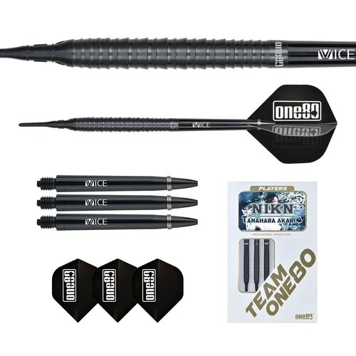 ONE80 ONE80 Akari Tanahara Black 90% Soft Tip Dartpile
