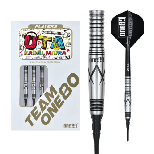 ONE80 ONE80 Kaori Miura Black 90% Soft Tip Dartpile