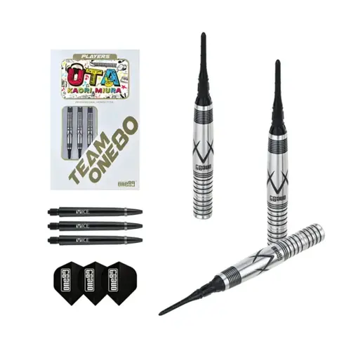 ONE80 ONE80 Kaori Miura Black 90% Soft Tip Dartpile