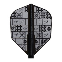 Cosmo Darts Fit Flight Air Tile Dark Black Shape - Dart Flights