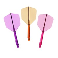 Cuesoul ROST 77 Transparent With Orange Purple Pink Logo Big Wing - Dart Flights