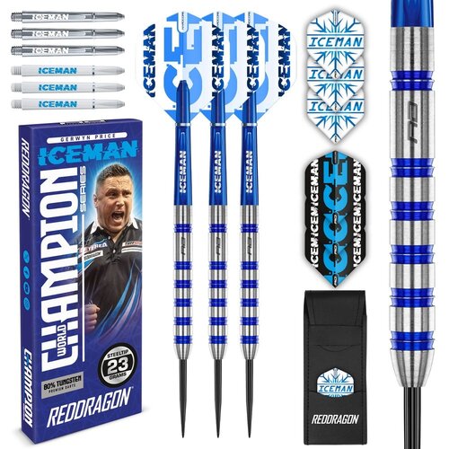Red Dragon Red Dragon Gerwyn Price Iceman Cool Blue Series 80% Dartshopper Exclusives - Dartpile