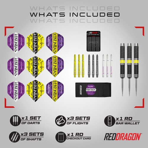 Red Dragon Red Dragon Peter Wright Snakebite Champion Series 80% Dartshopper Exclusives - Dartpile