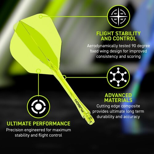 Winmau Winmau Fusion Neon Yellow NO6 - Dart Flights