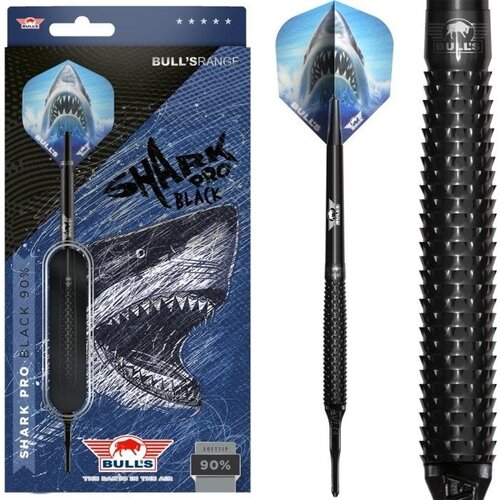 Bull's Bull's Shark Pro Black 90% Soft Tip Dartpile