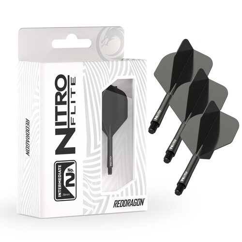 Red Dragon Red Dragon Nitro Flite System Black NO2 - Dart Flights