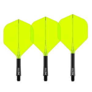 Red Dragon Nitro Flite System Black Yellow NO2 - Dart Flights