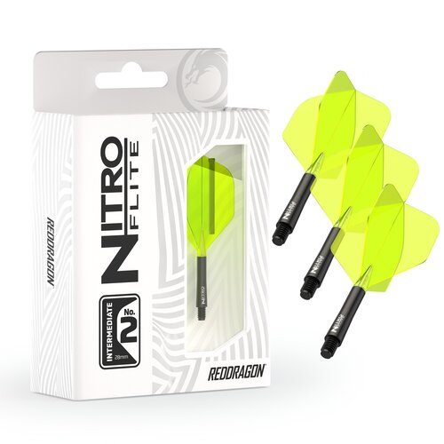 Red Dragon Red Dragon Nitro Flite System Black Yellow NO2 - Dart Flights