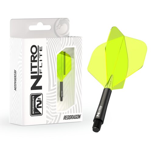 Red Dragon Red Dragon Nitro Flite System Black Yellow NO2 - Dart Flights
