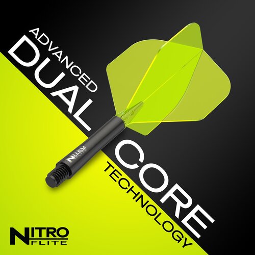 Red Dragon Red Dragon Nitro Flite System Black Yellow NO2 - Dart Flights