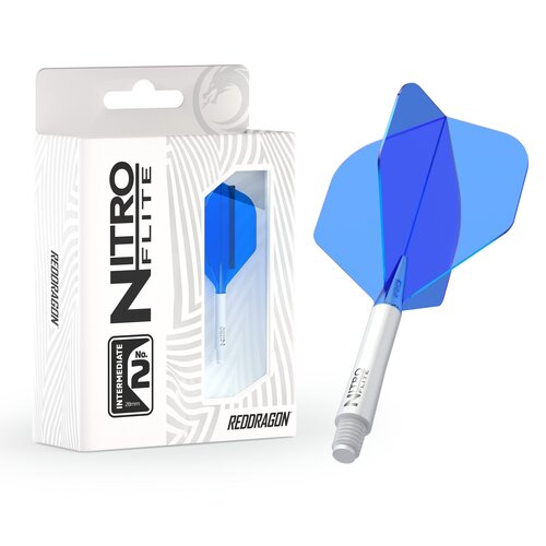 Red Dragon Red Dragon Nitro Flite System White Blue NO2 - Dart Flights