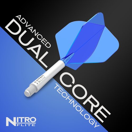 Red Dragon Red Dragon Nitro Flite System White Blue NO2 - Dart Flights