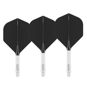 Red Dragon Nitro Flite System White Black NO2 - Dart Flights