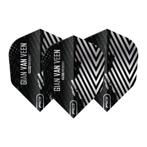 Red Dragon Gian van Veen Black Silver NO6 - Dart Flights