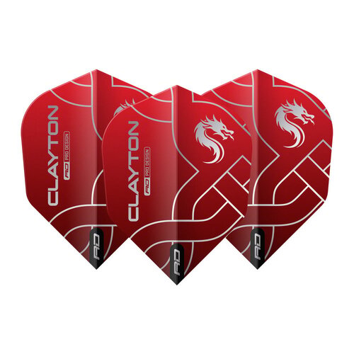 Red Dragon Red Dragon Jonny Clayton Hardcore Red Silver NO6 - Dart Flights