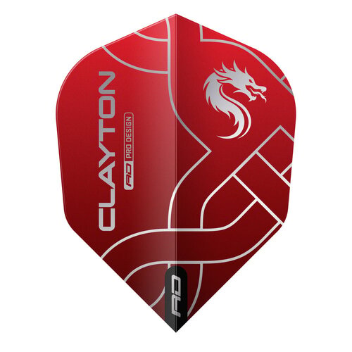 Red Dragon Red Dragon Jonny Clayton Hardcore Red Silver NO6 - Dart Flights