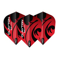 Red Dragon Jonny Clayton Hardcore Red Black NO6 - Dart Flights
