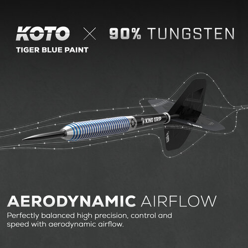 KOTO KOTO Tiger Blue Paint 90% Dartpile