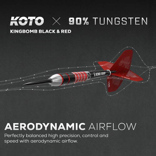 KOTO KOTO Kingbomb Black & Red 90% Dartpile
