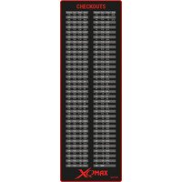 XQ Max Tæppet Check Out  Black Red 237x80 Dartmåtte