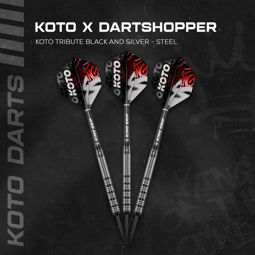 KOTO KOTO Tribute Black & Silver Tungsten Look - Dartpile