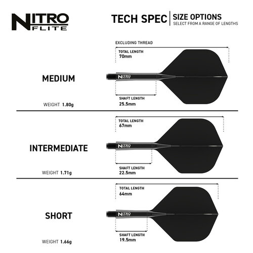 Red Dragon Red Dragon Nitro Flite System Black NO2 - Dart Flights